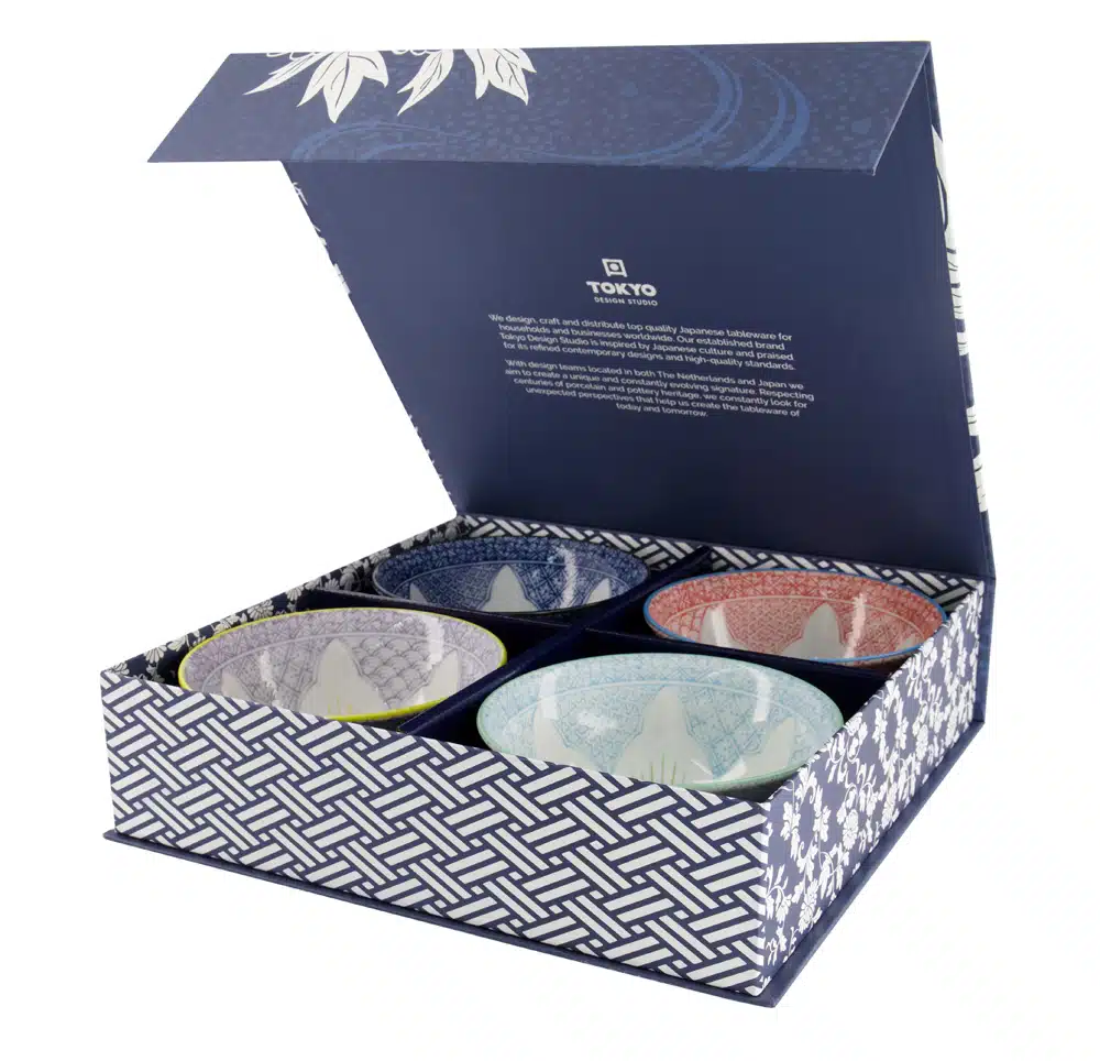 Tokyo Design Studio – Mixed Bowls – Blumen – Tayo Schalen-Set – 4 Stück – 550 ml – Bild 2