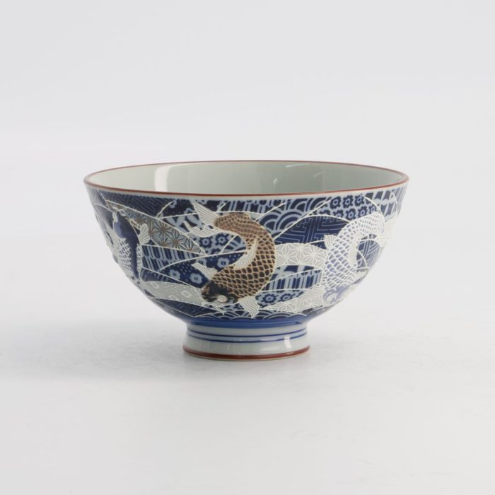 Tokyo Design Studio Kawaii Reisschale Karpfen 11,5x6cm 300ml Blau