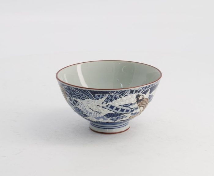 Tokyo Design Studio Kawaii Reisschale Karpfen 11,5x6cm 300ml Blau – Bild 4