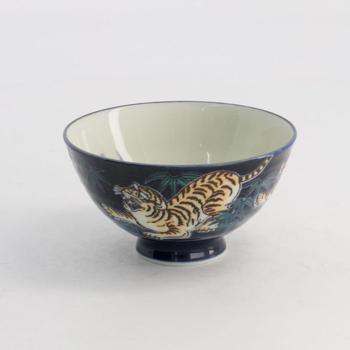 Tokyo Design Studio Kawaii Reisschale Tiger 11,5x6cm 300ml Blau – Bild 4