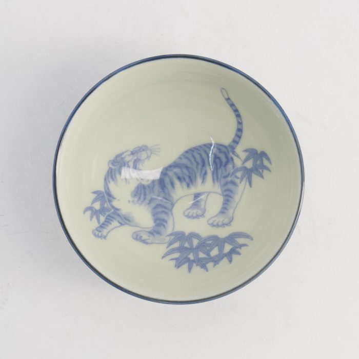 Tokyo Design Studio Kawaii Reisschale Tiger 11,5x6cm 300ml Blau – Bild 3