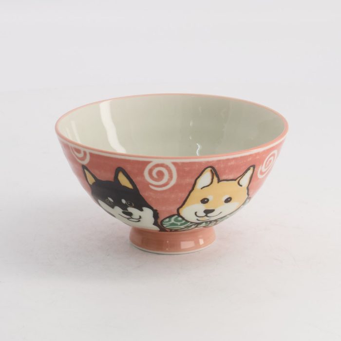 Tokyo Design Studio Kawaii -Reisschale -Shiba-Dog -11,5x6cm 300ml Pink