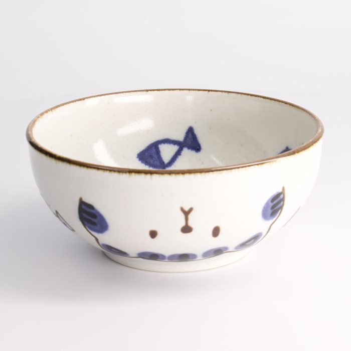 Tokyo Design Studio – Kawaii – Cat Neko Schüssel – 16 x 6,3 cm, 600 ml, Blau – Bild 2