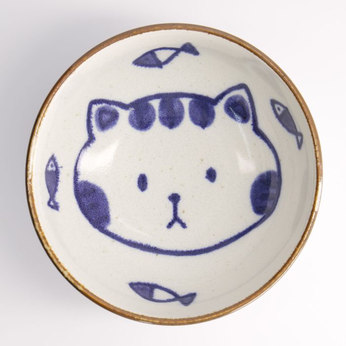 Tokyo Design Studio – Kawaii – Cat Neko Schüssel – 16 x 6,3 cm, 600 ml, Blau – Bild 3