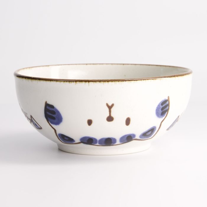 Tokyo Design Studio – Kawaii – Cat Neko Schüssel – 16 x 6,3 cm, 600 ml, Blau