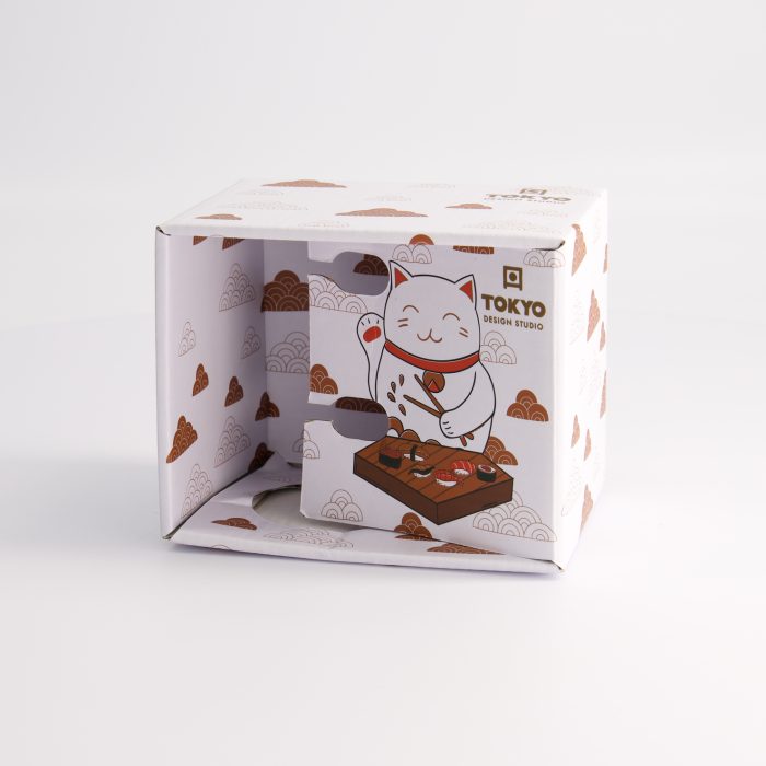 Tokyo Design Studio – Kawaii Lucky Cat – Tasse mit Geschenkbox – 8,5 x 10,2 cm, 380 ml
