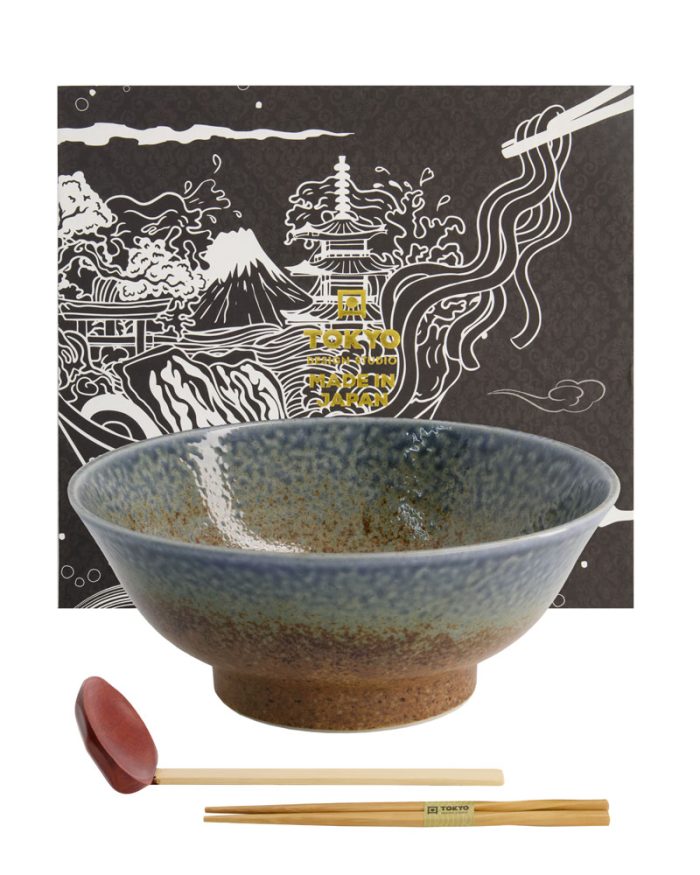 Tokyo Design Studio Sunachi Ainagashi Ramen Schüssel Geschenkset 3tlg 21,3 x 8,7 cm, 1250 ml