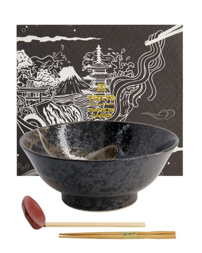 Tokyo Design Studio Arahake Ramen Schüssel Geschenkset 3tlg 21,3 x 8,7 cm, 1250 ml