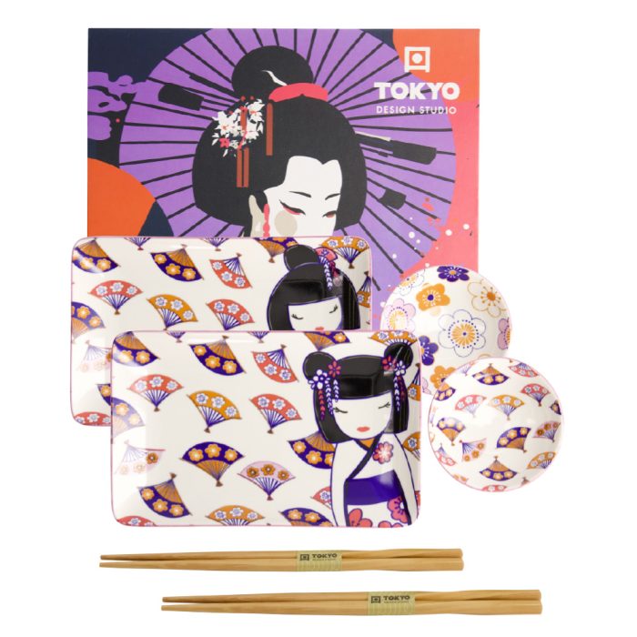 Tokyo Design Studio - Kawaii - Maiko - Sushi Set - 6-delig - 2 Persoons