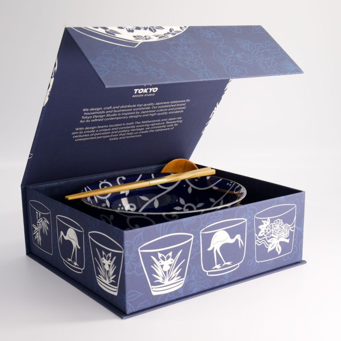 Tokyo Design Studio - Tokyo Blau - Karakusa - Ramen-Schale - Geschenkset - 3 Stück - 1300 ml – Bild 6
