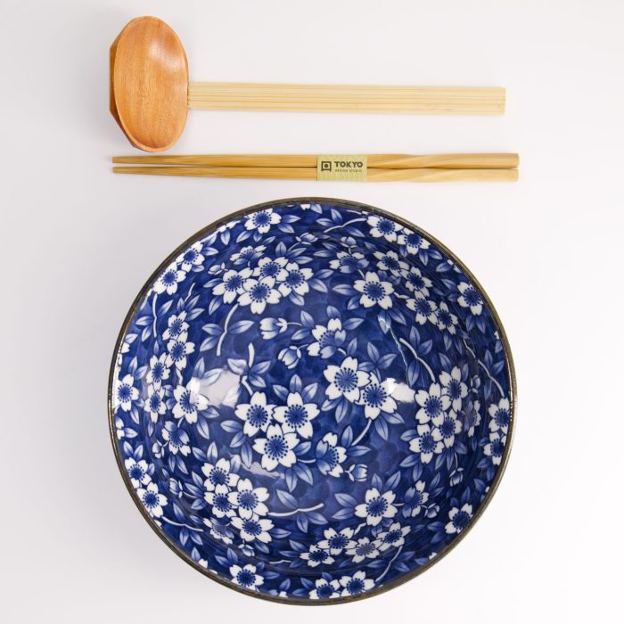 Tokyo Design Studio - Tokyo Blue - Sakura - Ramen-Schüssel - Geschenkset - 3 Stück - 1300 ml – Bild 5