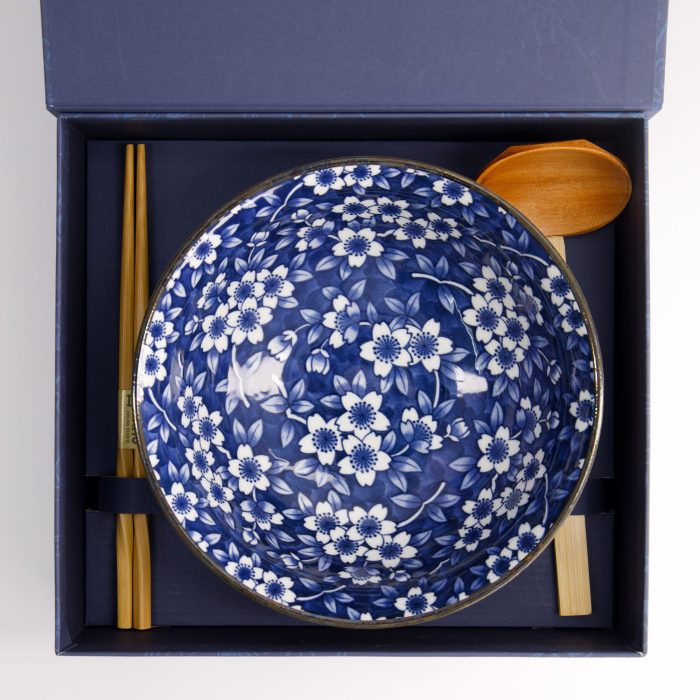 Tokyo Design Studio - Tokyo Blue - Sakura - Ramen-Schüssel - Geschenkset - 3 Stück - 1300 ml – Bild 4