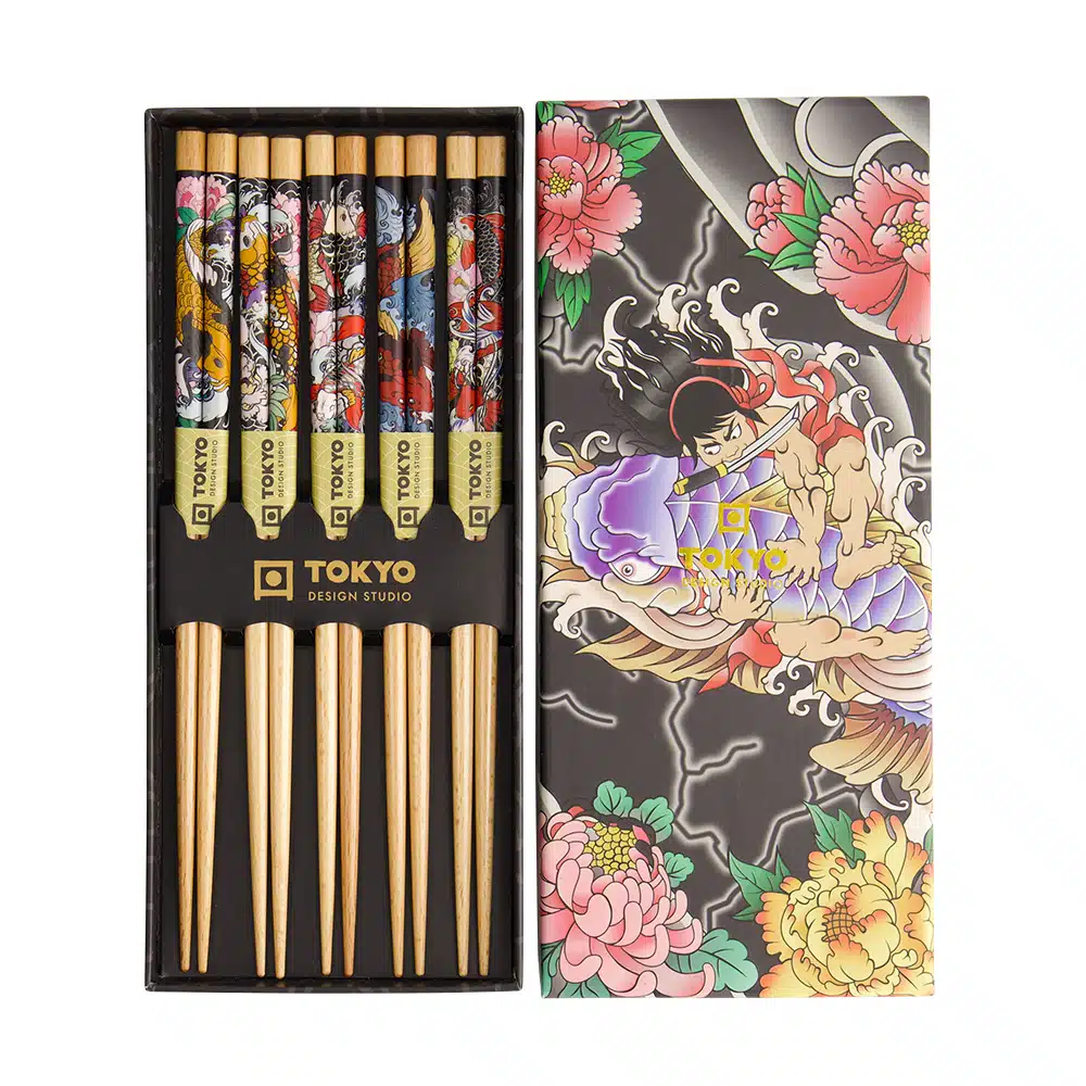 Tokyo Design Studio - Yakuza Essstäbchen - Karpfen Geschenkset – Bild 3