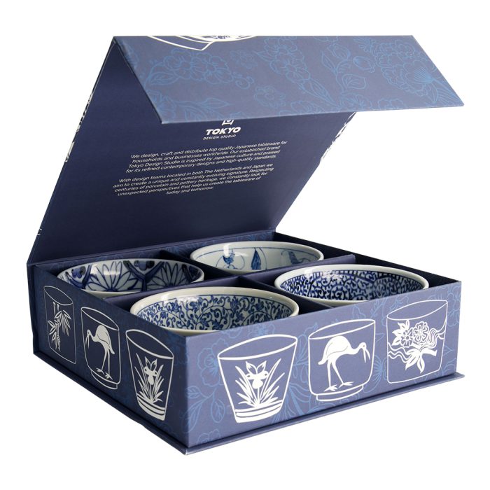 Tokyo Design Studio – Mixed Bowl - Set von 4 Stück - Geschenkset - 13.2x7.2cm x 500ml