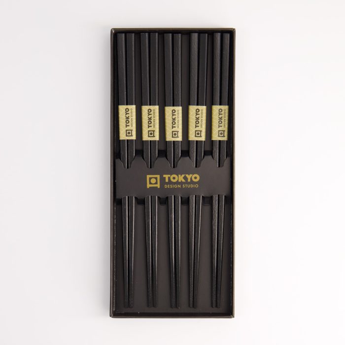 Tokyo Design Studio - Essstäbchen - Geschenkset/5 - Quadratisch - Schwarz – Bild 4