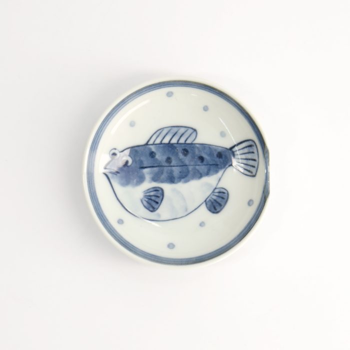 Tokyo Design Studio Mini Teller mit Stäbchenhalter - 9,4x2,3cm Kugelfisch