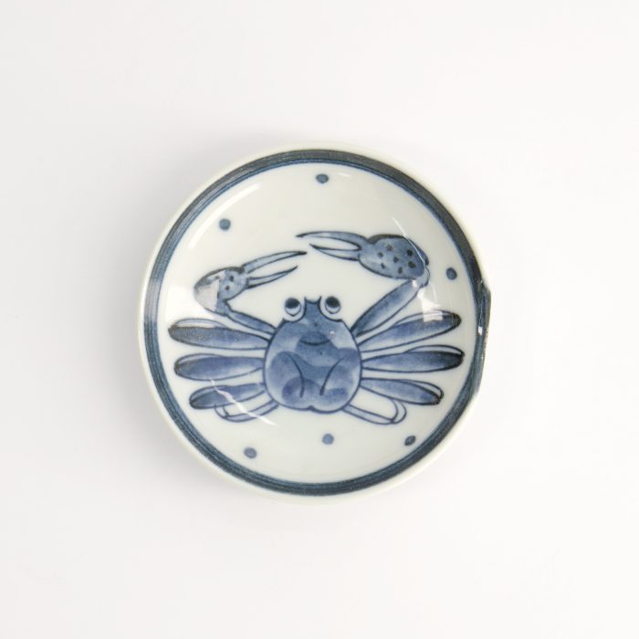 Tokyo Design Studio Mini Teller mit Essstäbchenhalter - 9,4x2,3cm Krabbe