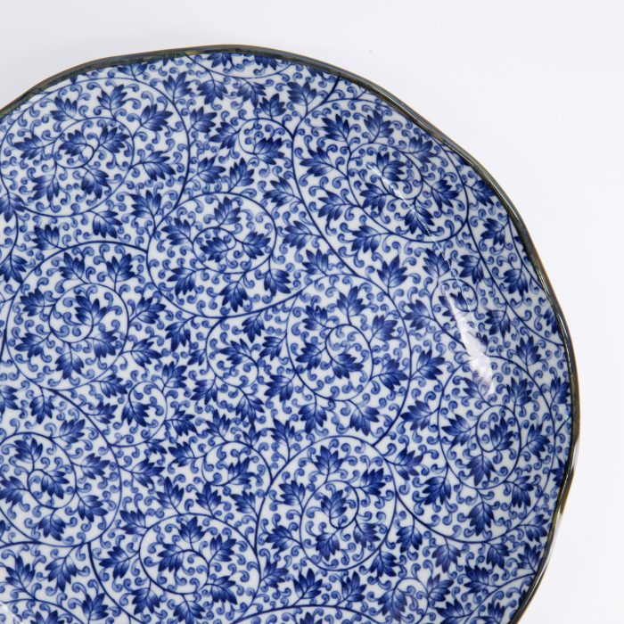 Tokyo Design Studio - Runder Teller - Hana - Blau - 25,5x3,5cm - Karakusa – Bild 2