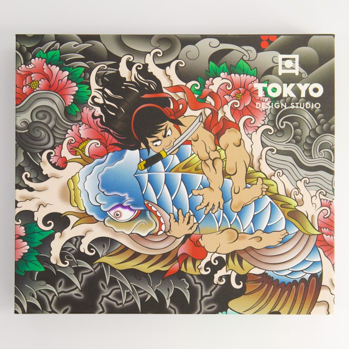Tokyo Design Studio - Kawaii - Yakuza - Karpfen - Sushi Teller - Geschenkset - 4-teilig - mit Stäbchen – Bild 6