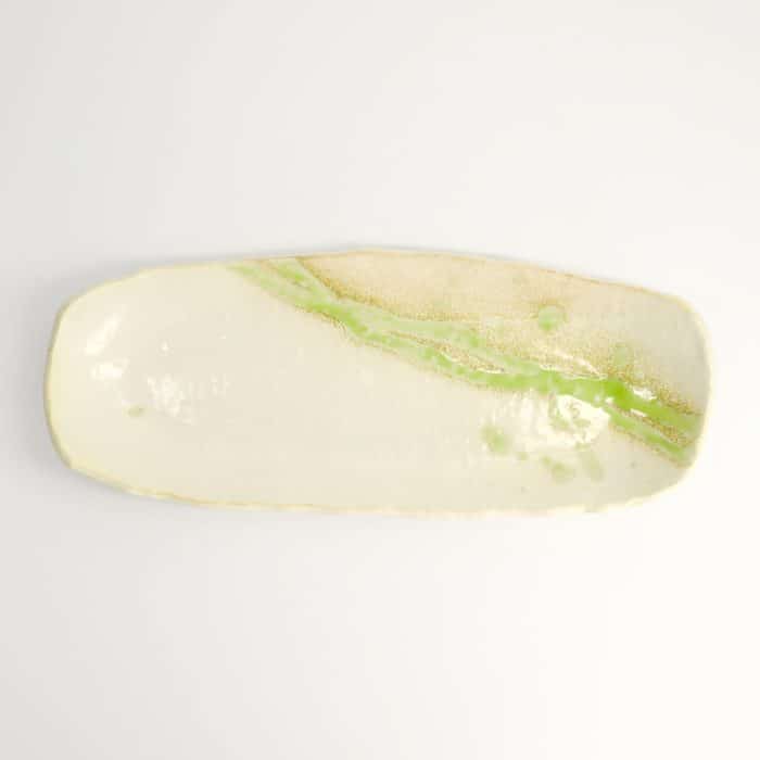Tokyo Design Studio - Ovales Teller - Grün/Weiß - 37x15x4,3 cm – Bild 2
