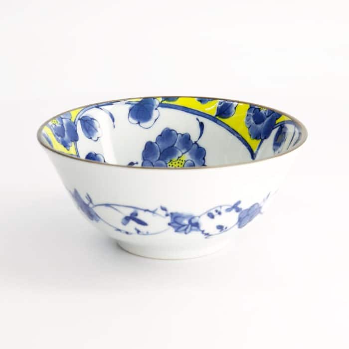Tokyo Design Studio - Botan - Tayo Bowl - Geel/Blauw - 15,2x6,7cm