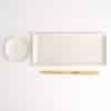 Tokyo Design Studio - Kohiki White Matte - Zwei-teilige Sushi Set mit Essstäbchen - 28,5x12,5cm & 10x2cm – Bild 3