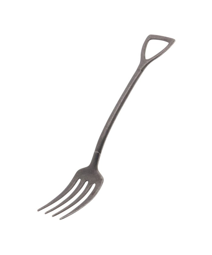 Vintage Schwarze Schaufelgabel L - 17,5 cm