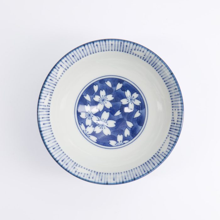Tokyo Design Studio - Sakura - Streifen Reisschale - 12,5x6,5cm - 350ml - Blau – Bild 2