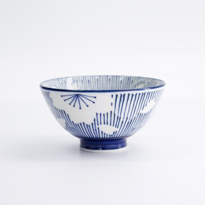 Tokyo Design Studio - Sakura - Streifen Reisschale - 12,5x6,5cm - 350ml - Blau – Bild 3