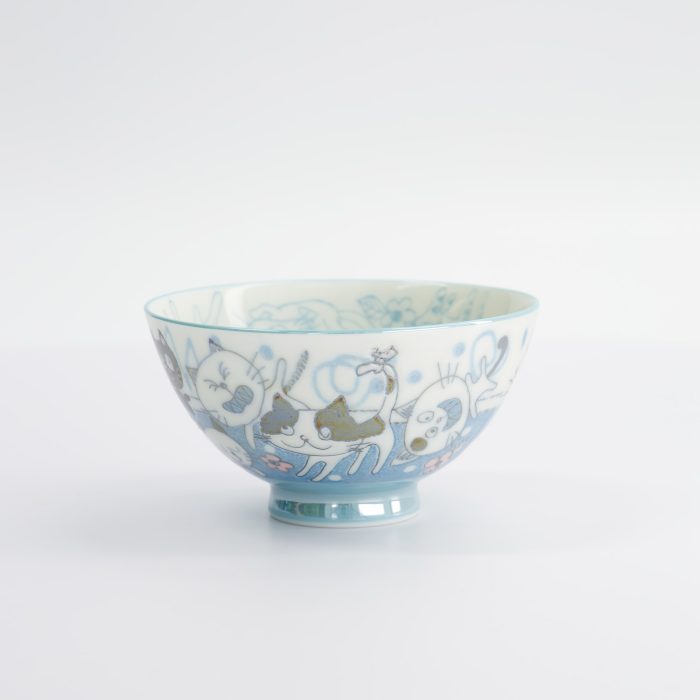 Tokyo Design Studio - Kawaii - Reisschale - 11,4x6,2cm - 300ml - Blau - Katze – Bild 4