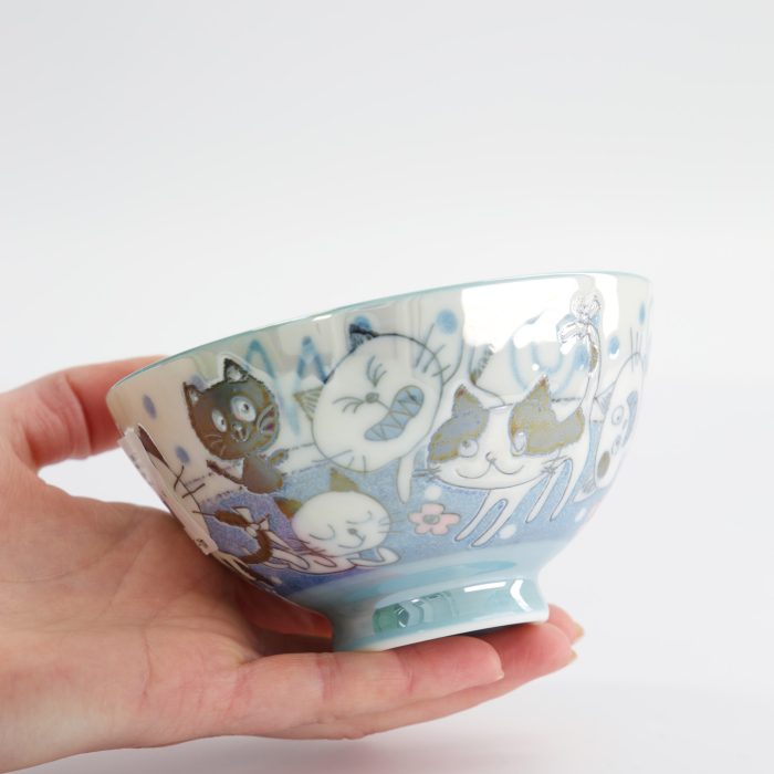 Tokyo Design Studio - Kawaii - Reisschale - 11,4x6,2cm - 300ml - Blau - Katze – Bild 2