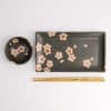Tokyo Design Studio - Sakura Black Sushi Set - 2-teilig mit Essstäbchen - 22,5x12,7cm und 8,6x3,6cm – Bild 4