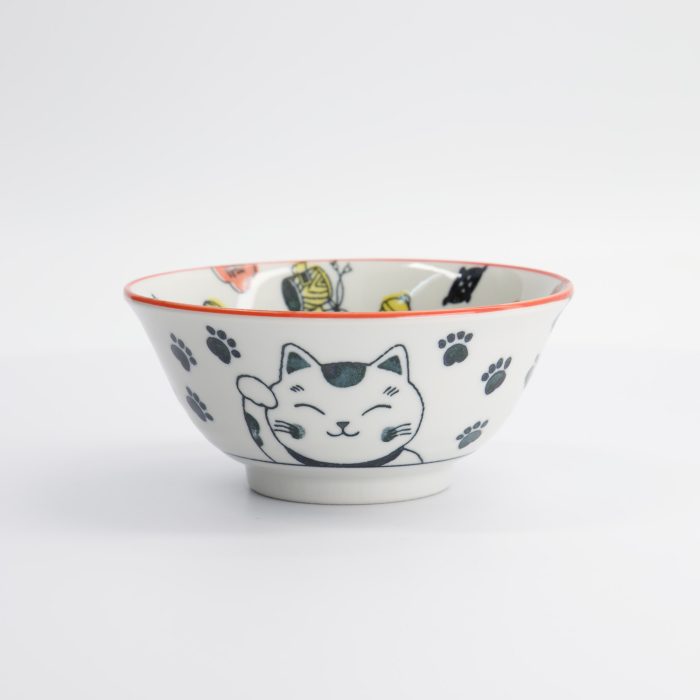 Tokyo Design Studio - Kawaii - Glückskatze - Neko Schüssel - Rot - 15x7cm - 500ml – Bild 3