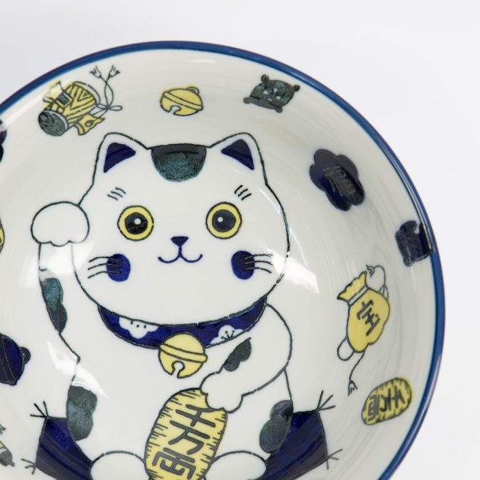Tokyo Design Studio - Kawaii - Ramen-Schüssel - Glückskatze Neko - Blau - 20.8x8cm - 1000ml – Bild 3