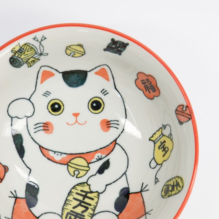 Tokyo Design Studio - Kawaii - Ramen Schüssel - Glückskatze Neko - Rot - 20,8x8cm - 1000ml – Bild 4