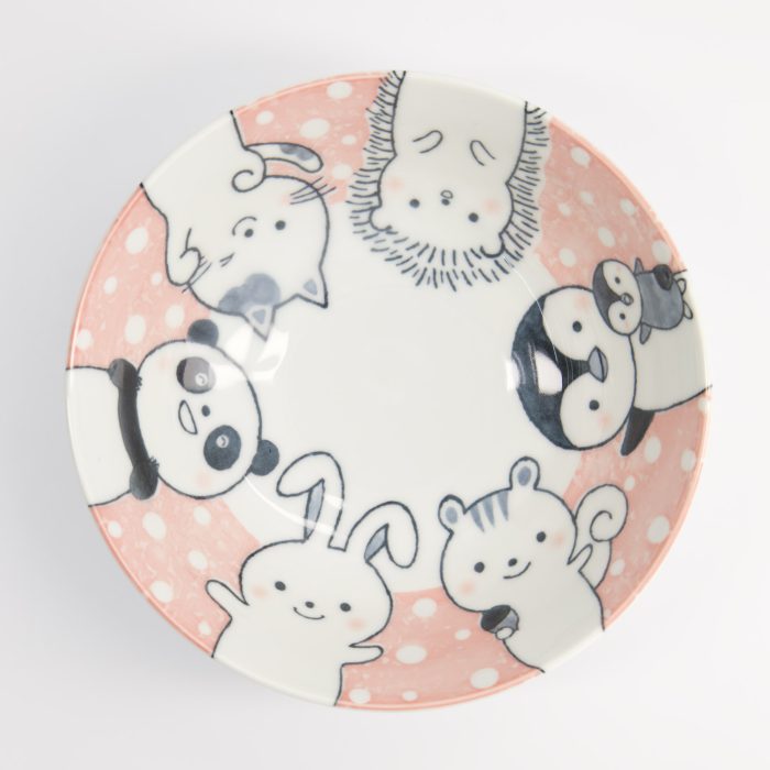 Tokyo Design Studio - Kawaii - Ramen-Schale - Tiere - Rosa - 21x7,8cm - 1000ml – Bild 2