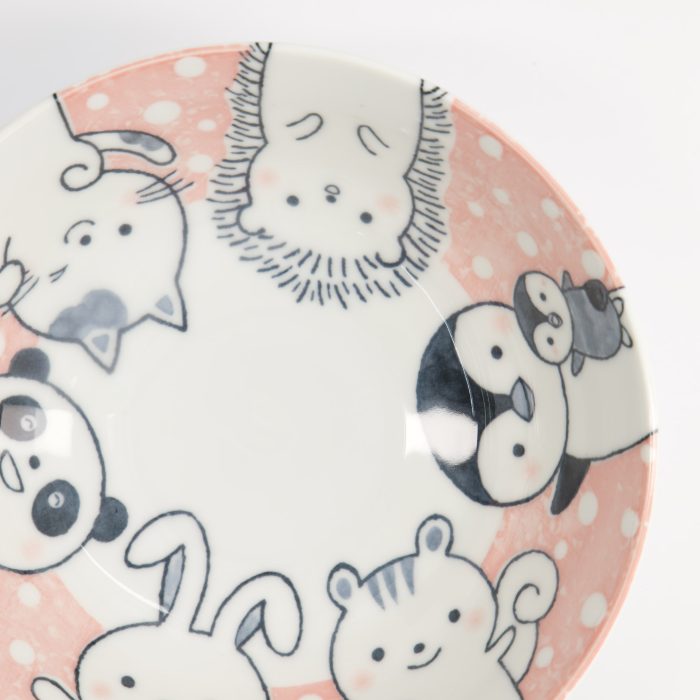 Tokyo Design Studio - Kawaii - Ramen-Schale - Tiere - Rosa - 21x7,8cm - 1000ml – Bild 4