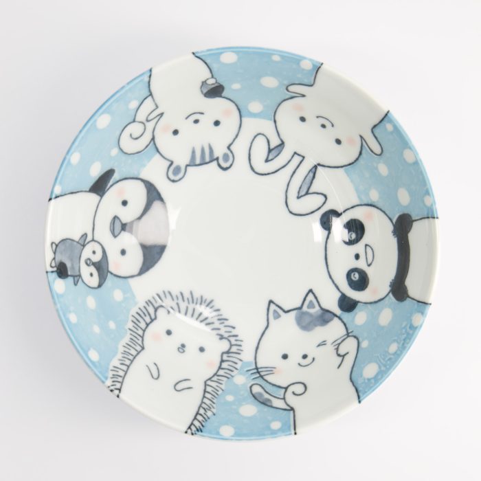 Tokyo Design Studio - Kawaii - Ramen-Schale - Tiere - Blau - 21x7.8cm - 1000ml – Bild 2