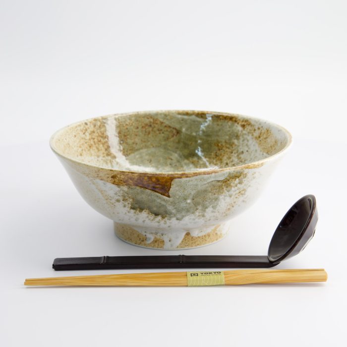 Tokyo Design Studio - Yukishino - 3-teiliges Ramen Geschenkset - Weiß/Braun - Löffel - 21,5x9cm - 1300ml – Bild 3