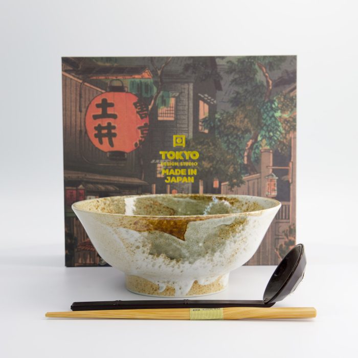 Tokyo Design Studio - Yukishino - 3-teiliges Ramen Geschenkset - Weiß/Braun - Löffel - 21,5x9cm - 1300ml – Bild 4