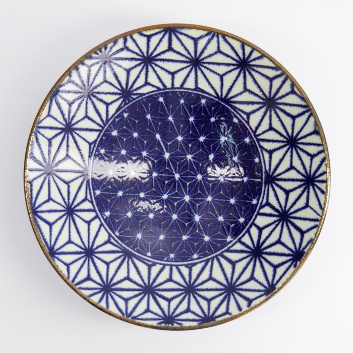 Tokyo Design Studio - Ramen Schüssel - Blau/Weiß Asanoha - 25,2x7,7cm - 1400ml – Bild 2