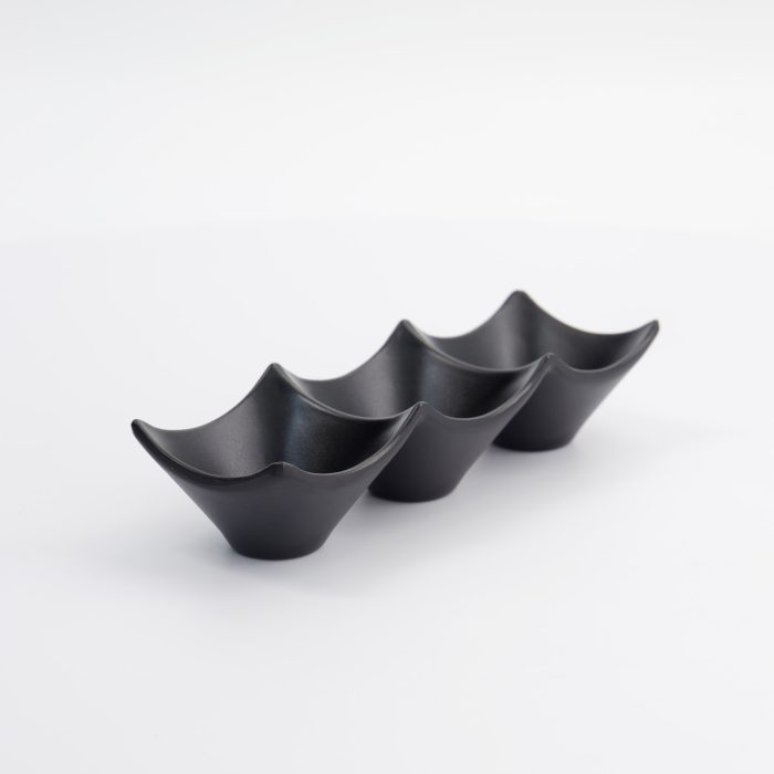 Tokyo Design Studio - Iwate Schwarz - Saucenschale - 3 Stück - 18,7x6,2x4,4 cm - 114 ml – Bild 3