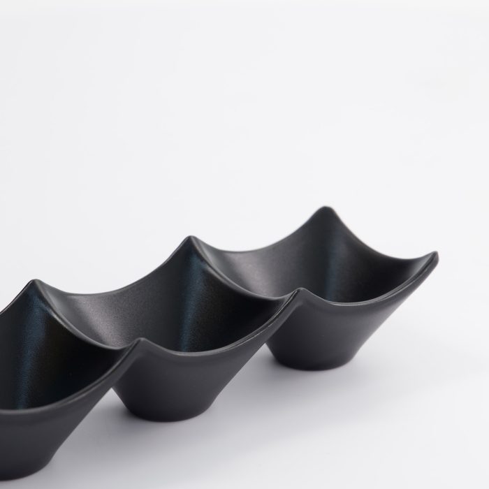 Tokyo Design Studio - Iwate Schwarz - Saucenschale - 3 Stück - 18,7x6,2x4,4 cm - 114 ml – Bild 5