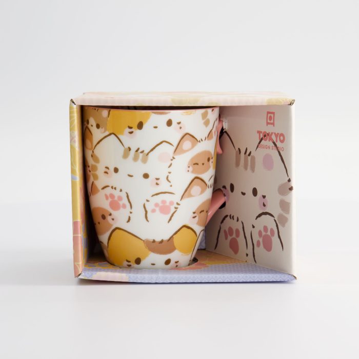 Tokyo Design Studio - Kawaii - Tasse mit Geschenkbox - Katze - Rosa - 8.5x10.2cm - 380ml – Bild 4