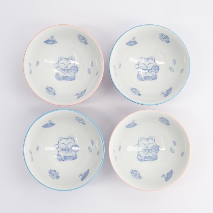 Tokyo Design Studio - Kawaii - Schüsselset - 4 Stück - Blau/Rosa - 11,3x5,8cm – Bild 3