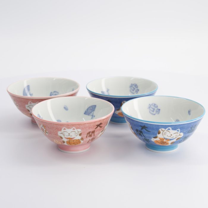 Tokyo Design Studio - Kawaii - Schüsselset - 4 Stück - Blau/Rosa - 11,3x5,8cm – Bild 2