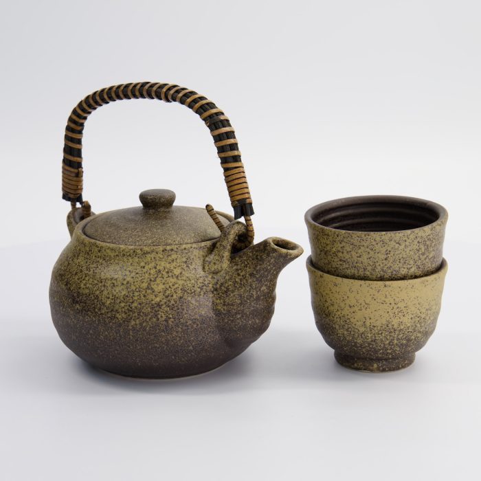 Kinsai Braunes Teeset - 0.8L - Mit 2 Tassen à 180ml