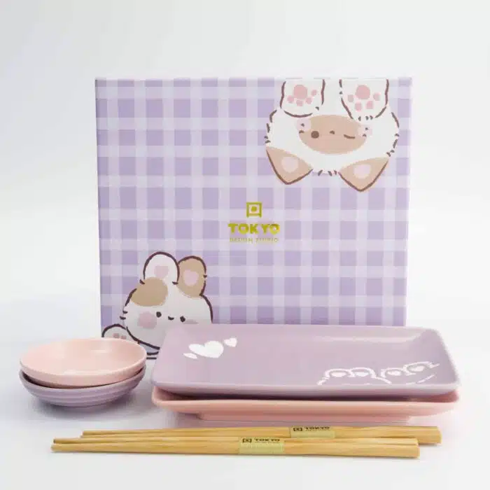 Kawaii - Hase & Katze - Sushi Geschenkset – 6 Stück