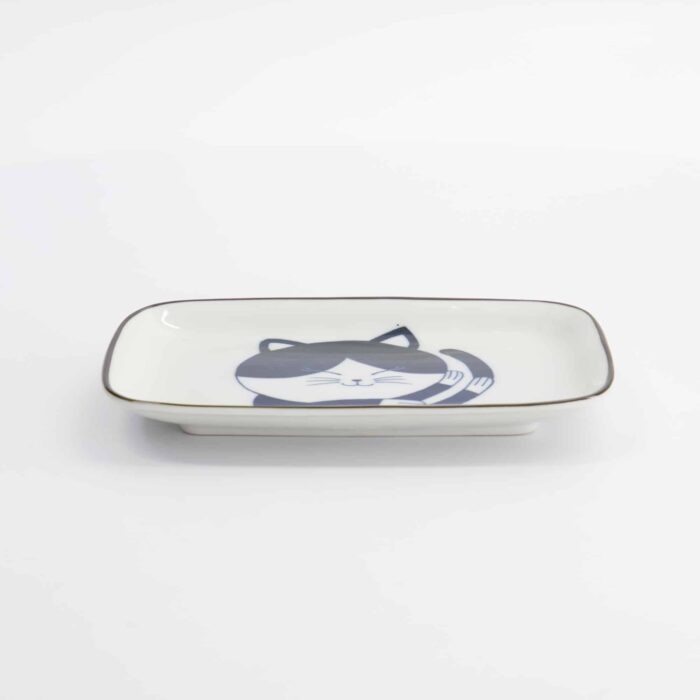 Kawaii – Rechteckiger Teller – Katze Neko – 16,3 x 10,2 cm – Bild 2