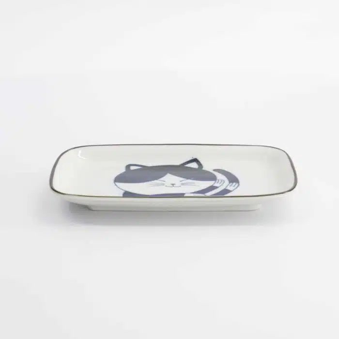 Kawaii – Rechteckiger Teller – Katze Neko – 16,3 x 10,2 cm – Bild 2
